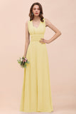 New Arrival Dusty Blue Ruched Long Convertible Bridesmaid Dresses