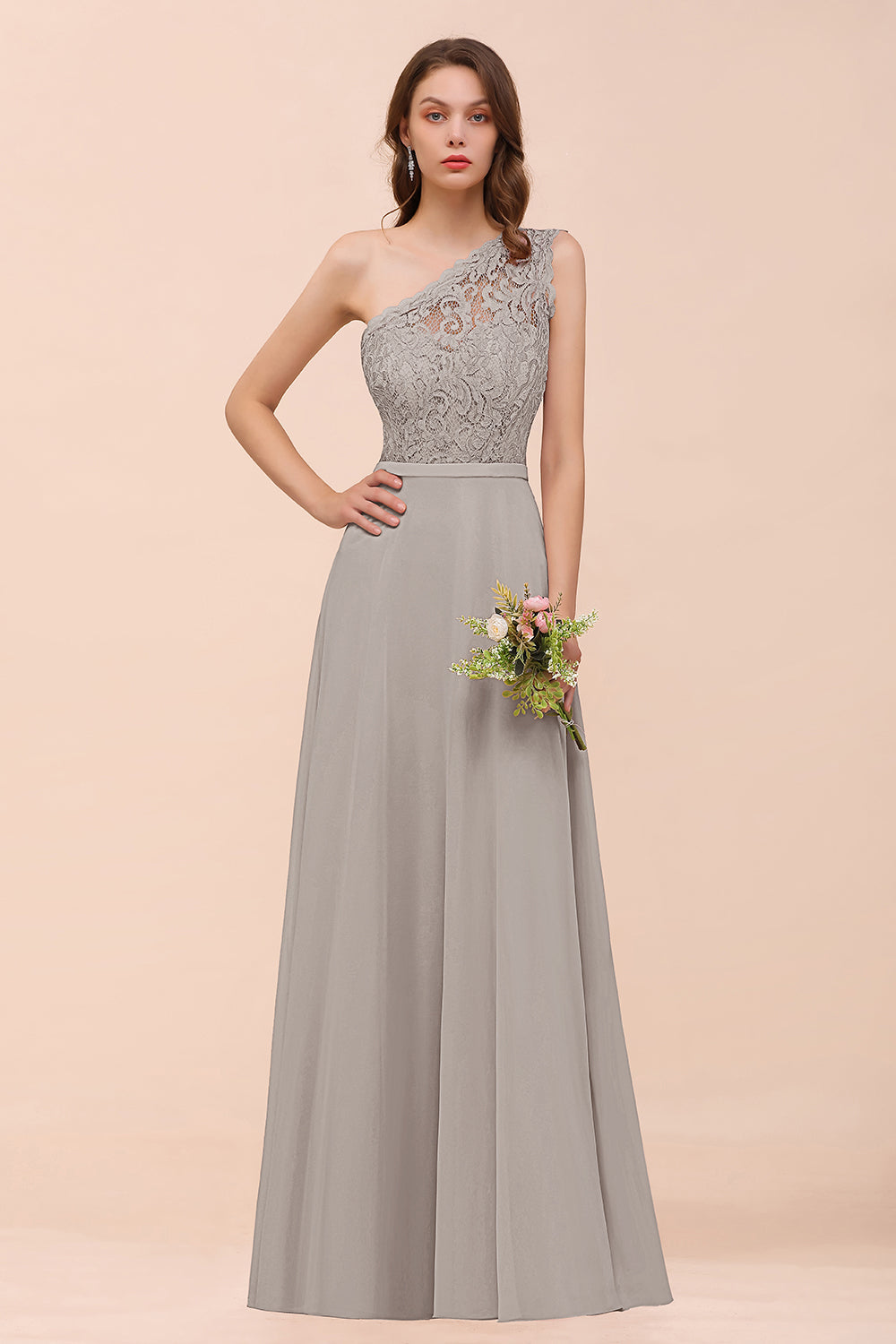 New Arrival Dusty Rose One Shoulder Lace Long Bridesmaid Dresses Newinlook New Arrival Dusty Rose One Shoulder Lace Long Bridesmaid Dresses Newinlook