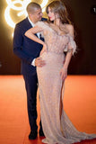 Off-the-Shoulder Mermaid Prom Dress Long With Slit Online