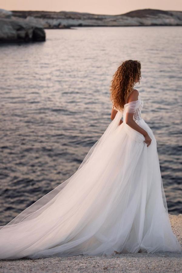 Off-the-Shoulder Tulle Bridal Dress Princess Lace