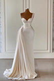 One Shoulder Mermaid Prom Dress Long With Pearls