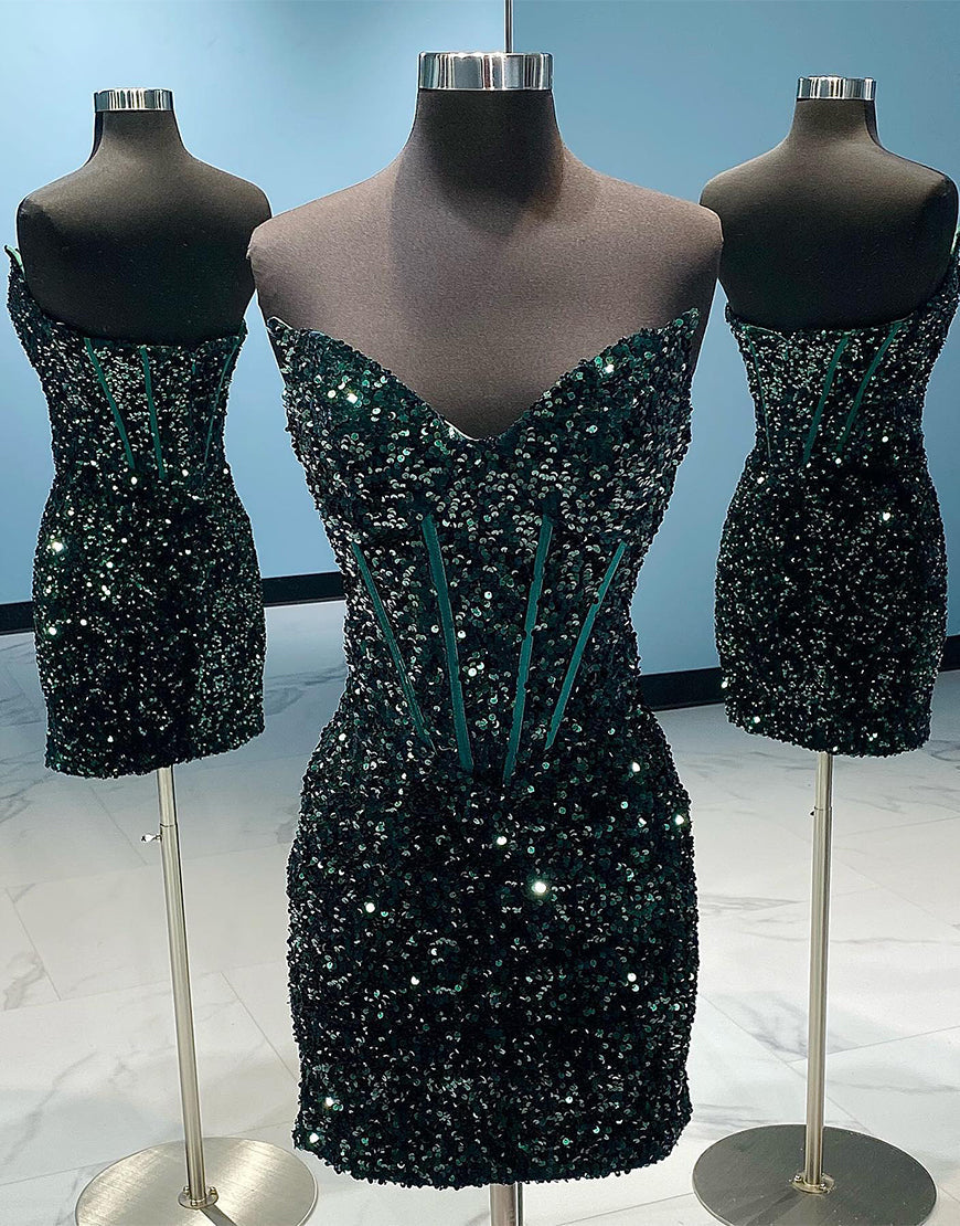 Cadence Short Sheath Sequined Homecoming Dress