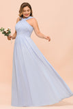 Plus Size Affordable Lavender Chiffon Bridesmaid Dresses with Ruffle