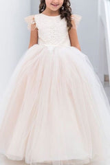 Princess Tulle Flower Girl Dress With Bowknot