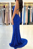 Royal Blue Mermaid Evening Dress Sleeveless
