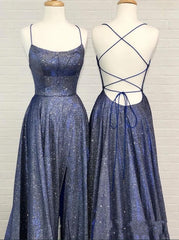 Sequins Strings Long Prom Dress On Sale