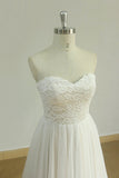 Sexy Sweetheart White Tulle Wedding Dress Lace A-line Ruffles Bridal Gowns On Sale
