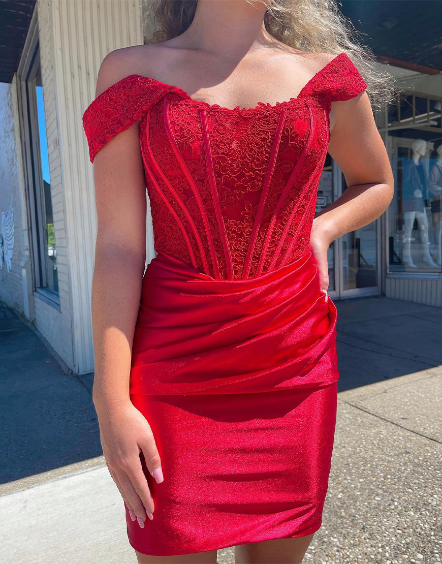 autumn homecoming dress Ava Presley Sparkle Corset Homecoming Dress 29117 Iridescent Violet / 2