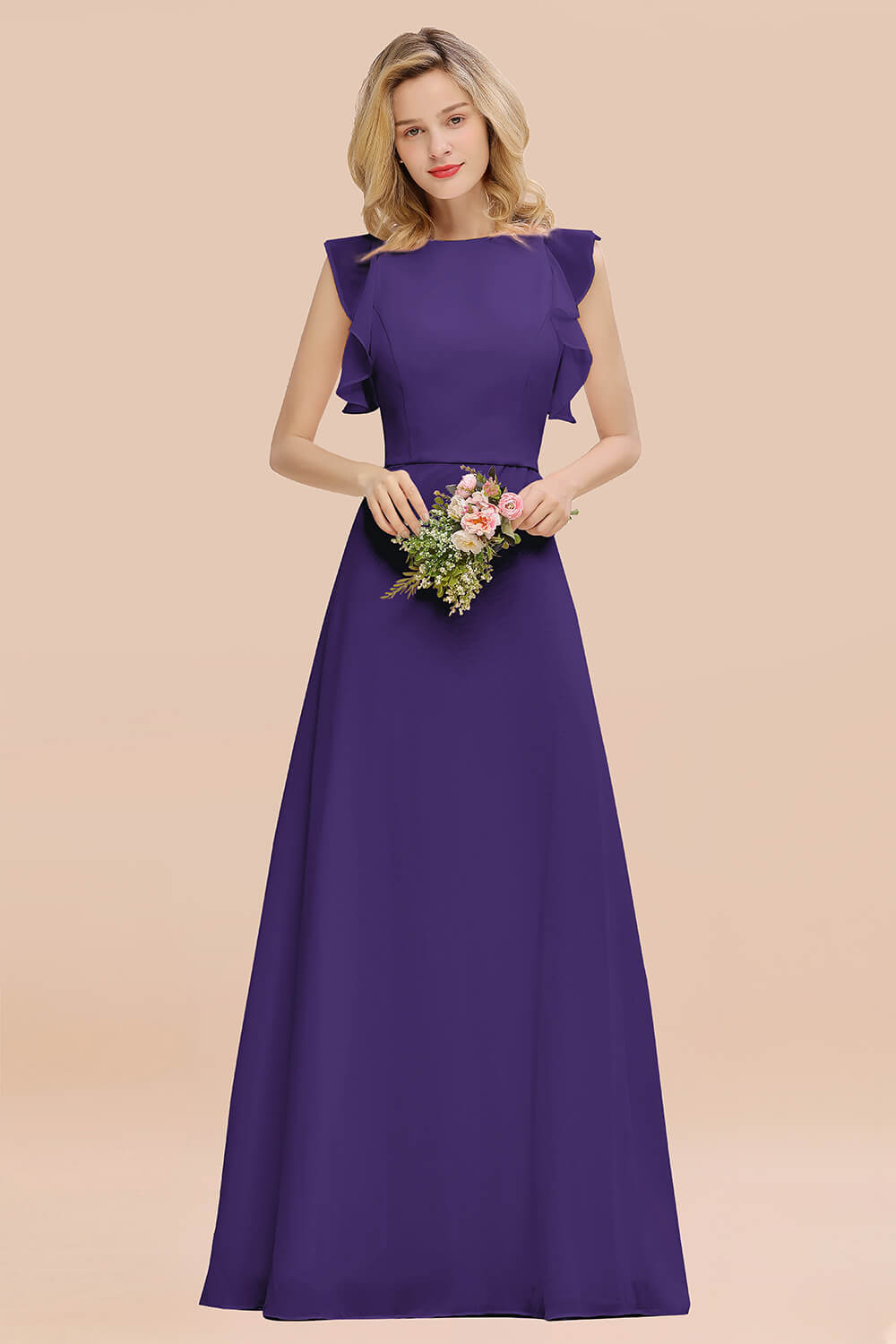 Simple Jewel Draped Sleeves Blushing Pink Bridesmaid Dresses Newinlook Simple Jewel Draped Sleeves Blushing Pink Bridesmaid Dresses Newinlook