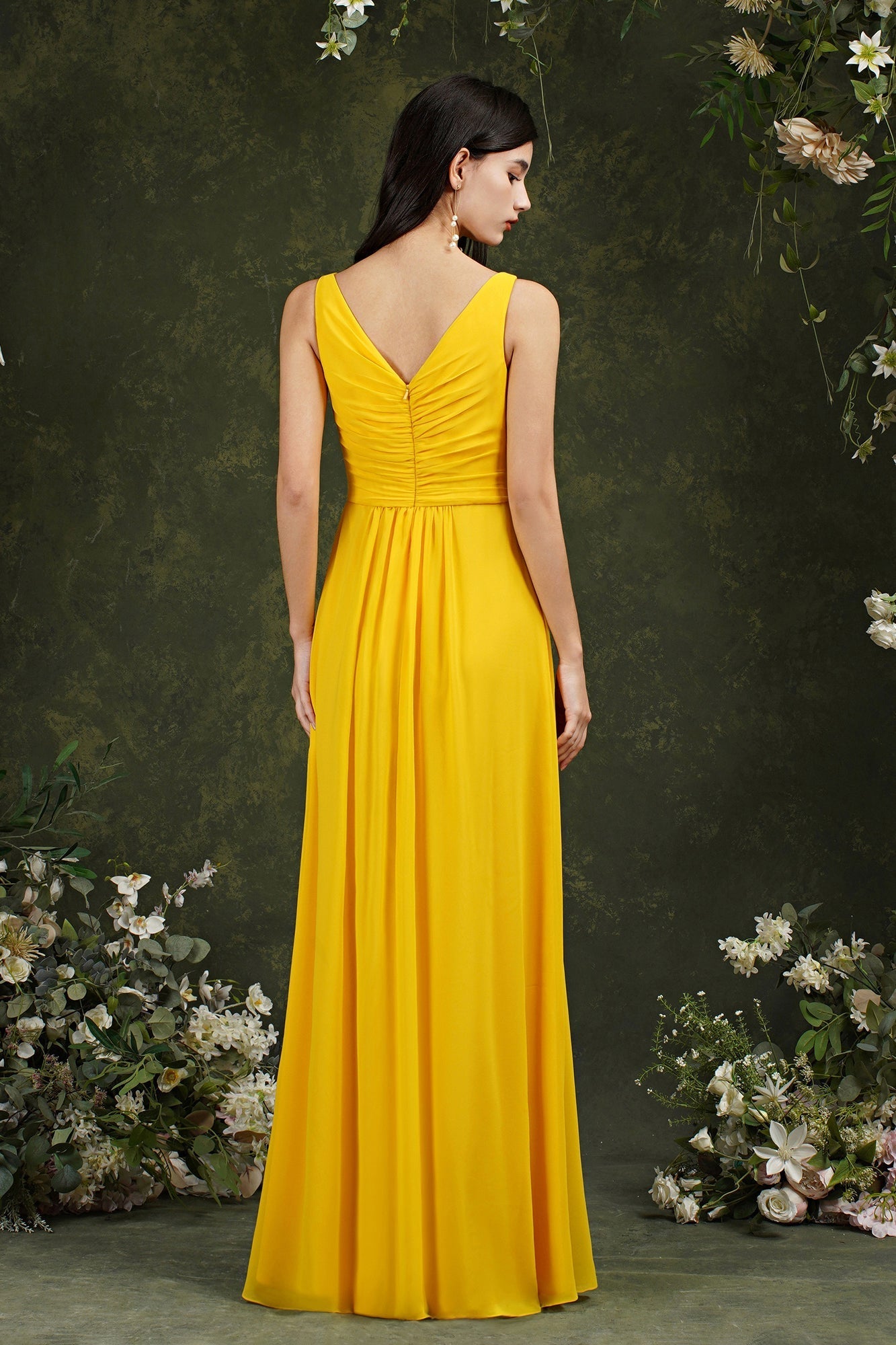 Sleeveless Bridesmaid Dress Long With Slit Online