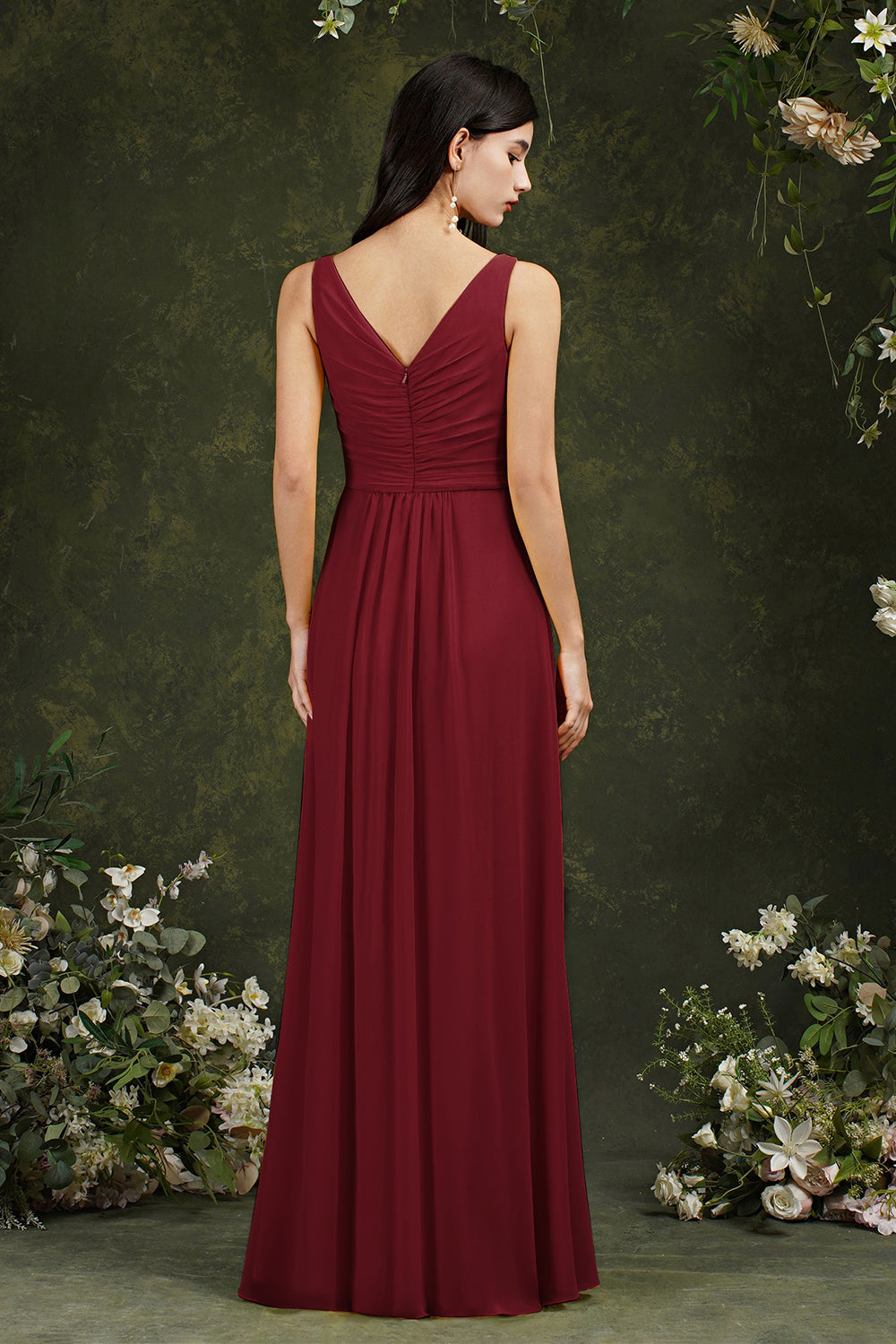 Sleeveless Bridesmaid Dress Long With Slit Online
