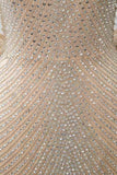 Sparkly Crystals High-Neck Prom Dresses with Front Slit Online