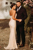 Strapless Sequins Prom Dress Mermaid Long With Slit