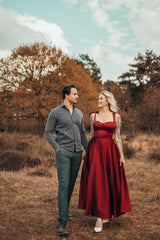 Straps Sweetheart Burgundy Prom Dress Sleeves Online