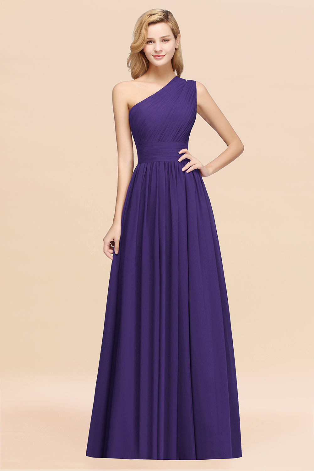 Stylish One-shoulder Sleeveless Long Junior Bridesmaid Dresses Affordable