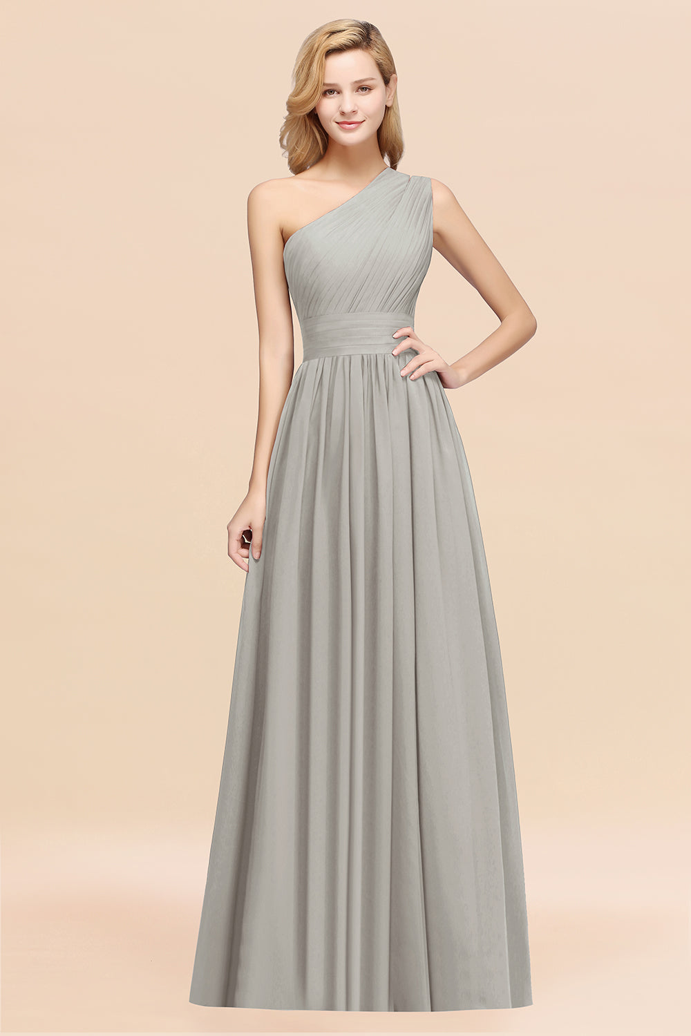 Stylish One-shoulder Sleeveless Long Junior Bridesmaid Dresses Affordable