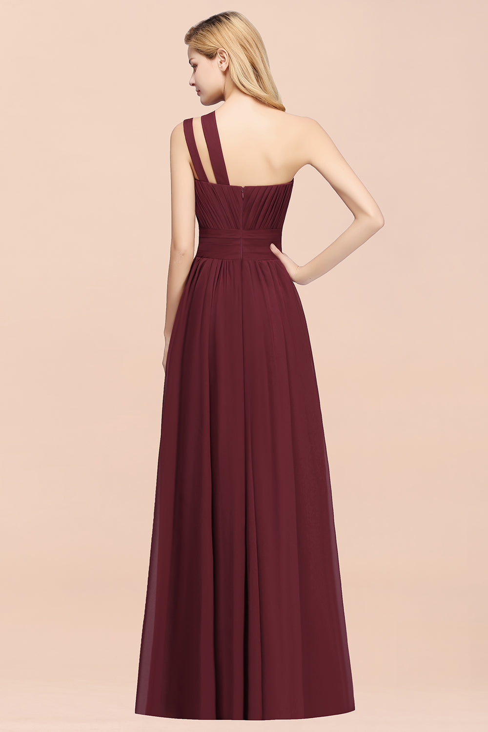 Stylish One-shoulder Sleeveless Long Junior Bridesmaid Dresses Affordable