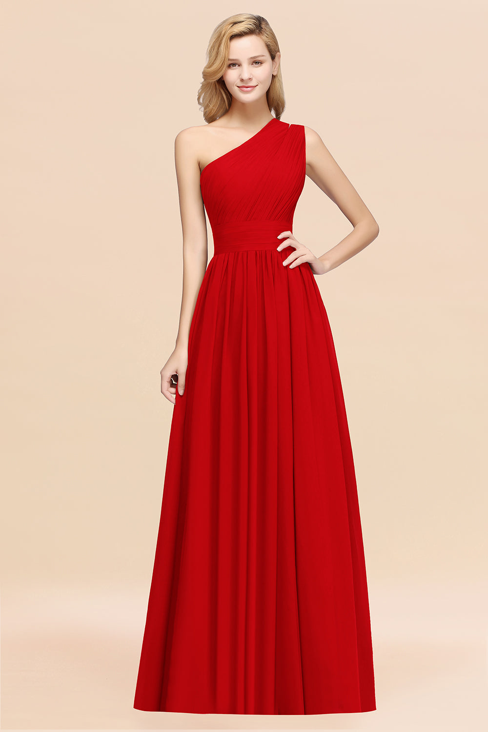 Stylish One-shoulder Sleeveless Long Junior Bridesmaid Dresses Affordable