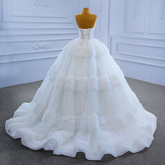 Sweetheart Tulle Ball Gown Wedding Dress Sleeveless