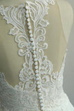 Unique White Jewel Sleeveless Wedding Dress Appliques Chiffon Bridal Gowns On Sale