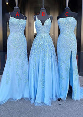 Vintage Laced Prom Dress/Evening Dress - A-Line Long/Floor-Length Sleeveless