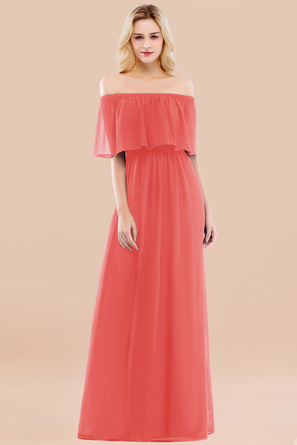 vintage coral bridesmaid dresses Vintage 70s/80s coral lace bridesmaids dress (S)