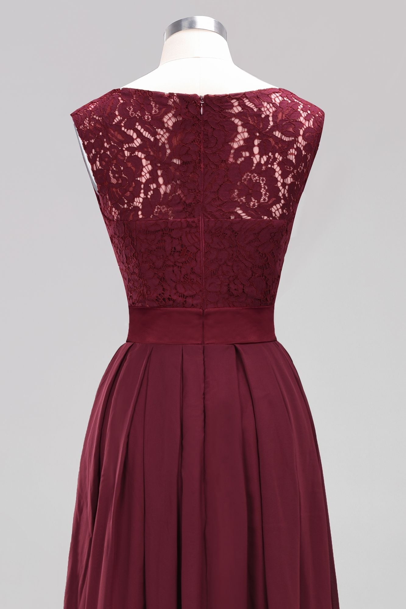 Vintage Sleeveless Lace Bridesmaid Dresses Affordable Chiffon Wedding Party Dress Online