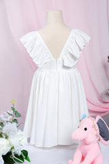 White Cap Sleeve Little Flower Girl Dress Online
