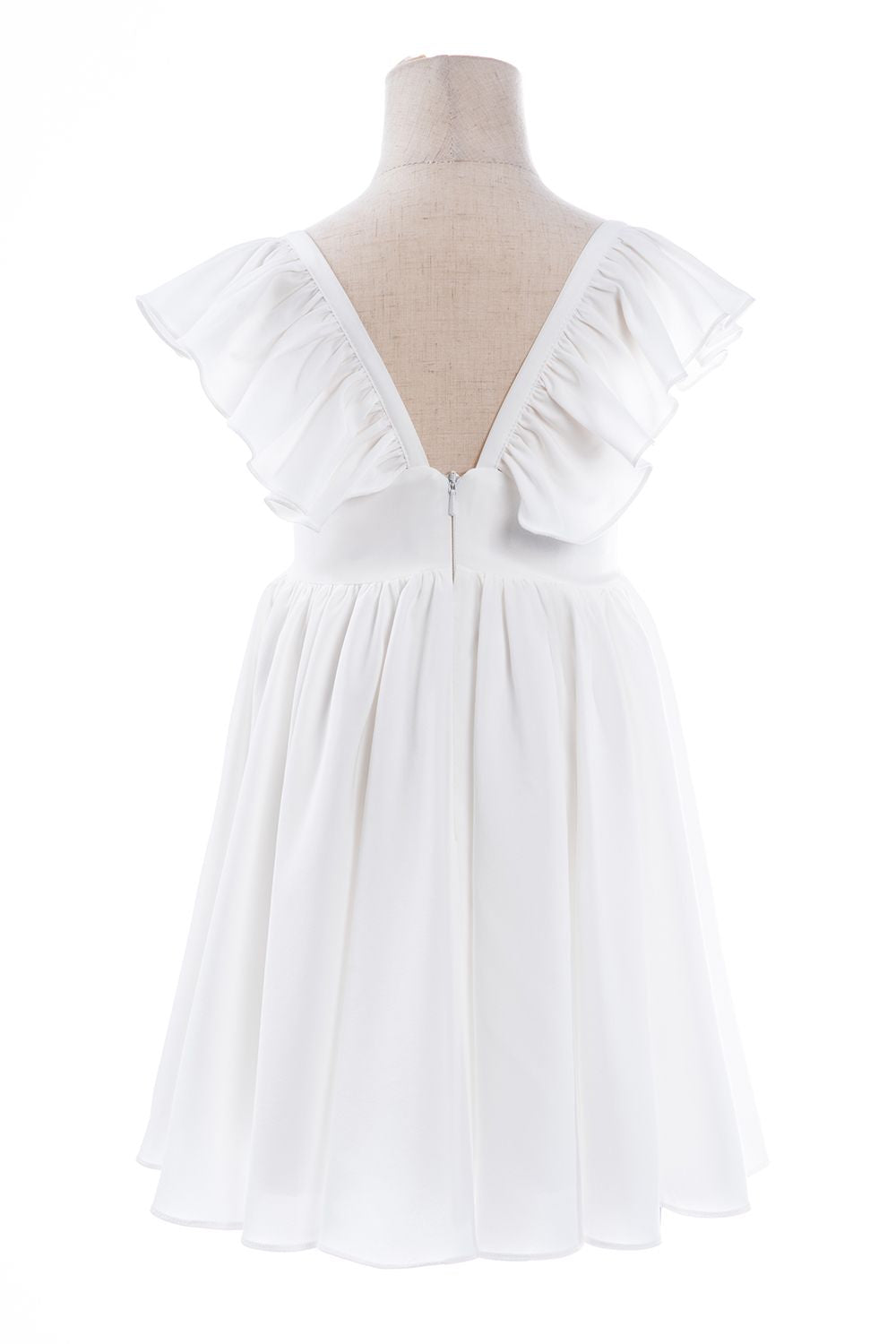 White Cap Sleeve Little Flower Girl Dress Online