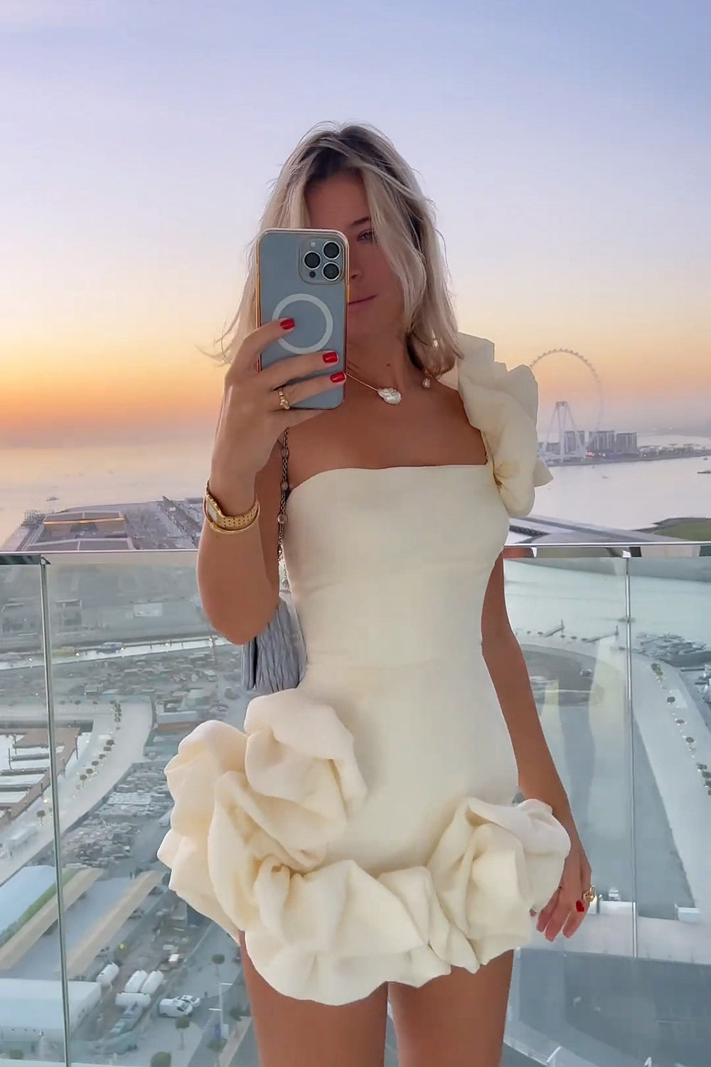 White Strapless Bodycon Homecoming Dress with Ruffles Newinlook White Strapless Bodycon Homecoming Dress with Ruffles Newinlook