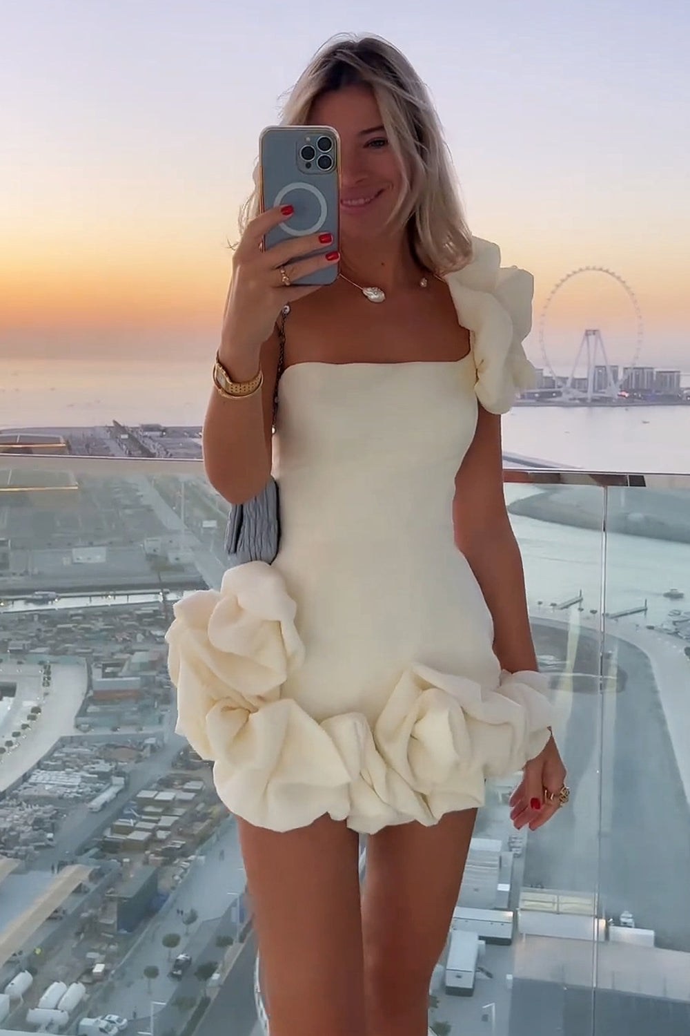 white homecoming dresses 2024 Short White Prom Dresses 2023 Ball Gown Lace Floral Stunning Prom Gown Homecoming Dresses 2024 Robes de Cocktail